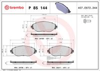BREMBO P85144X - Juego de pastillas de freno - XTRA LINE