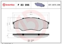 BREMBO P83096 - Juego de pastillas de freno - PRIME LINE