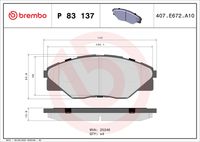 BREMBO P83137 - Juego de pastillas de freno - PRIME LINE