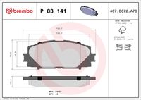 BREMBO P83141 - Juego de pastillas de freno - PRIME LINE