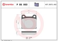 BREMBO P85003 - Juego de pastillas de freno - PRIME LINE
