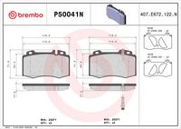 BREMBO P50041 - Juego de pastillas de freno - PRIME LINE