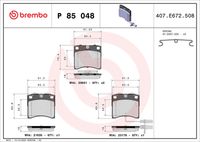 BREMBO P85048 - Juego de pastillas de freno - PRIME LINE