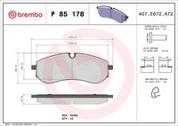 BREMBO P85178 - Juego de pastillas de freno - PRIME LINE