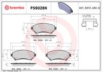 BREMBO P59028 - Juego de pastillas de freno - PRIME LINE