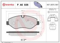 BREMBO PA6026 - Juego de pastillas de freno - PRIME LINE