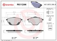 BREMBO P61142 - Juego de pastillas de freno - PRIME LINE