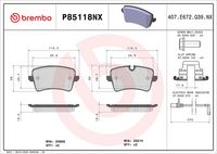 BREMBO P85118X - Juego de pastillas de freno - XTRA LINE