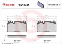 BREMBO P85123 - Juego de pastillas de freno - PRIME LINE