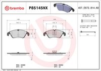 BREMBO P85145 - Juego de pastillas de freno - PRIME LINE