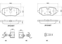 BREMBO P 06 122 - Juego de pastillas de freno