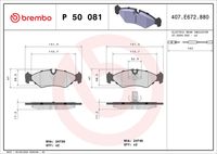 BREMBO P 50 081 - Juego de pastillas de freno
