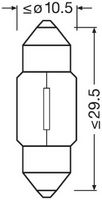 ams-OSRAM 6438 - Lámpara, luz del maletero - ORIGINAL