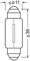 ams-OSRAM 6418 - Lámpara , piloto de matrícula