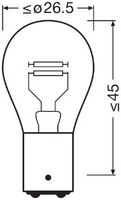 ams-OSRAM 7528-02B - Lámpara incandescente, luz trasera/de freno