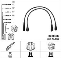 NGK 0772 - Cantidad: 5<br>Cable de encendido: Versión de conexión SAE<br>Cable de encendido: Cable resistivo<br>Bobina de encendido: Versión de conexión DIN<br>Distribuidor/rotor de encendido: Versión de conexión DIN<br>Longitud 1 [mm]: 335<br>Longitud 2 [mm]: 435<br>Long. 3 [mm]: 595<br>Long. 4 [mm]: 595<br>Diámetro cable [mm]: 7<br>Longitud 1 [mm], cable de encendido de bobina hasta distr.: 405<br>