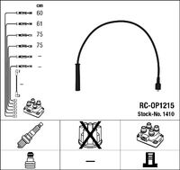 NGK 1410 - Cantidad: 4<br>Cable de encendido: Versión de conexión SAE<br>Cable de encendido: Cable resistivo<br>Bobina de encendido: Versión de conexión DIN<br>Longitud 1 [mm]: 495<br>Longitud 2 [mm]: 505<br>Long. 3 [mm]: 645<br>Long. 4 [mm]: 645<br>Diámetro cable [mm]: 7<br>