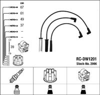 NGK 2996 - Cantidad: 5<br>Cable de encendido: Versión de conexión SAE<br>Cable de encendido: Cable resistivo<br>Bobina de encendido: Versión de conexión SAE<br>Distribuidor/rotor de encendido: Versión de conexión SAE<br>Longitud 1 [mm]: 290<br>Longitud 2 [mm]: 425<br>Long. 3 [mm]: 545<br>Long. 4 [mm]: 605<br>Diámetro cable [mm]: 7<br>Longitud 1 [mm], cable de encendido de bobina hasta distr.: 315<br>