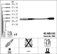 NGK 7800 - Cantidad: 16<br>Cable de encendido: Versión de conexión SAE<br>Cable de encendido: cable encendido de cobre<br>Bobina de encendido: Versión de conexión M4<br>Longitud 1 [mm]: 120<br>Longitud 2 [mm]: 120<br>Long. 3 [mm]: 120<br>Long. 4 [mm]: 120<br>Long. 5 [mm]: 120<br>Long. 6 [mm]: 120<br>Long.7 [mm]: 120<br>Long.8 [mm]: 120<br>Long.9 [mm]: 120<br>Long.10 [mm]: 140<br>Long. 11 [mm]: 140<br>Long. 12 [mm]: 140<br>Diámetro cable [mm]: 7<br>Longitud 13 [mm]: 140<br>Longitud 14 [mm]: 150<br>Longitud 15 [mm]: 150<br>Longitud 16 [mm]: 150<br>
