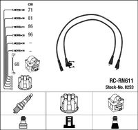 NGK 8253 - Cantidad: 5<br>Cable de encendido: Versión de conexión SAE<br>Bobina de encendido: Versión de conexión SAE<br>Distribuidor/rotor de encendido: Versión de conexión DIN<br>Longitud 1 [mm]: 630<br>Longitud 2 [mm]: 730<br>Long. 3 [mm]: 780<br>Long. 4 [mm]: 880<br>Diámetro cable [mm]: 7<br>Longitud 1 [mm], cable de encendido de bobina hasta distr.: 600<br>