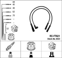 NGK 8523 - Cantidad: 5<br>Cable de encendido: Versión de conexión SAE<br>Bobina de encendido: Versión de conexión DIN<br>Distribuidor/rotor de encendido: Versión de conexión SAE<br>Longitud 1 [mm]: 310<br>Longitud 2 [mm]: 390<br>Long. 3 [mm]: 530<br>Long. 4 [mm]: 610<br>Diámetro cable [mm]: 7<br>Longitud 1 [mm], cable de encendido de bobina hasta distr.: 455<br>
