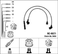 NGK 9464 - Cantidad: 5<br>Cable de encendido: Versión de conexión SAE<br>Cable de encendido: Cable resistivo<br>Bobina de encendido: Versión de conexión DIN<br>Distribuidor/rotor de encendido: Versión de conexión DIN<br>Longitud 1 [mm]: 330<br>Longitud 2 [mm]: 450<br>Long. 3 [mm]: 500<br>Long. 4 [mm]: 640<br>Diámetro cable [mm]: 7<br>Longitud 1 [mm], cable de encendido de bobina hasta distr.: 360<br>
