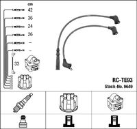 NGK 9649 - Cantidad: 4<br>Cable de encendido: Versión de conexión SAE<br>Cable de encendido: Cable resistivo<br>Bobina de encendido: Versión de conexión DIN<br>Longitud 1 [mm]: 210<br>Longitud 2 [mm]: 260<br>Long. 3 [mm]: 360<br>Long. 4 [mm]: 360<br>Diámetro cable [mm]: 7<br>