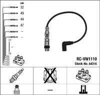 NGK 44316 - Cantidad: 4<br>Cable de encendido: Versión de conexión SAE<br>Cable de encendido: cable encendido de cobre<br>Bobina de encendido: Versión de conexión M4<br>Longitud 1 [mm]: 270<br>Longitud 2 [mm]: 390<br>Long. 3 [mm]: 420<br>Long. 4 [mm]: 450<br>Diámetro cable [mm]: 7<br>