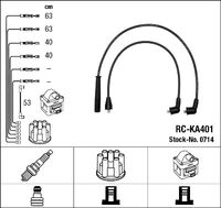 NGK 0714 - Cantidad: 2<br>Cable de encendido: Versión de conexión SAE<br>Cable de encendido: Cable resistivo<br>Bobina de encendido: Versión de conexión M4<br>Longitud 1 [mm]: 26<br>Longitud 2 [mm]: 195<br>Diámetro cable [mm]: 7<br>