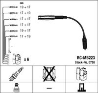 NGK 0758 - Cantidad: 12<br>Cable de encendido: Versión de conexión SAE<br>Cable de encendido: cable encendido de cobre<br>Bobina de encendido: Versión de conexión M4<br>Longitud 1 [mm]: 120<br>Longitud 2 [mm]: 120<br>Long. 3 [mm]: 120<br>Long. 4 [mm]: 120<br>Long. 5 [mm]: 120<br>Long. 6 [mm]: 120<br>Long.7 [mm]: 120<br>Long.8 [mm]: 120<br>Long.9 [mm]: 140<br>Long.10 [mm]: 140<br>Long. 11 [mm]: 140<br>Long. 12 [mm]: 140<br>Diámetro cable [mm]: 7<br>