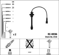 NGK 4104 - Peso [kg]: 0,35<br>Cantidad: 4<br>Cable de encendido: Versión de conexión SAE<br>Cable de encendido: Cable resistivo<br>Bobina de encendido: Versión de conexión DIN<br>Longitud 1 [mm]: 350<br>Longitud 2 [mm]: 400<br>Long. 3 [mm]: 530<br>Long. 4 [mm]: 580<br>Diámetro cable [mm]: 7<br>