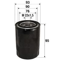 RIDEX 7O0052 - Tipo de filtro: Filtro enroscable<br>Diámetro exterior [mm]: 95<br>Medida de rosca: M22x1,5<br>Altura [mm]: 95<br>