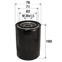 RIDEX 7O0003 - Tipo de filtro: Filtro enroscable<br>Diámetro exterior [mm]: 76<br>Medida de rosca: M20x1,5<br>Altura [mm]: 85<br>