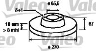 TRW DF1694 - Lado de montaje: Eje trasero<br>Tipo de disco de frenos: macizo<br>Diámetro exterior [mm]: 270<br>Espesor de disco de frenos [mm]: 10<br>Espesor mínimo [mm]: 8<br>Diámetro de centrado [mm]: 65,5<br>Altura [mm]: 67<br>Número de orificios: 5<br>Medida de rosca: 14,6<br>corona de agujeros - Ø [mm]: 110<br>Procesamiento: altamente carbonizado<br>Artículo complementario / información complementaria 2: con tornillos<br>Diámetro de tambor [mm]: 160<br>Color: negro<br>Superficie: barnizado<br>Homologación: E1 90R-02 C0204/0261<br>SVHC: No hay información disponible, diríjase al fabricante.<br>
