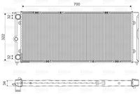 RIDEX 470R0411 - Clase de caja de cambios: Caja de cambios manual<br>Longitud de red [mm]: 380<br>Ancho de red [mm]: 322<br>Profundidad de red [mm]: 30<br>Ancho [mm]: 322<br>Altura [mm]: 380<br>Espesor [mm]: 30<br>Material aletas refrigeradoras: Aluminio<br>Material depósitos de agua (radiador): Plástico<br>Ø entrada [mm]: 32<br>Ø salida [mm]: 32<br>