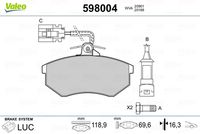 TRW GDB823DTE - Lado de montaje: Eje trasero<br>año construcción hasta: 07/1995<br>Restricción de fabricante: TRW<br>Ancho [mm]: 87<br>Altura [mm]: 52,9<br>Espesor [mm]: 15<br>Contacto avisador de desgaste: no preparado para indicador de desgaste<br>Artículo complementario/Información complementaria: con accesorios<br>Artículo complementario / información complementaria 2: con tornillos pinza freno<br>Frenos: no para discos de freno cerámica/carbono<br>Frenos: sólo junto con discos de freno de acero<br>Homologación: E9 90R 01120/457<br>SVHC: No hay información disponible, diríjase al fabricante.<br>