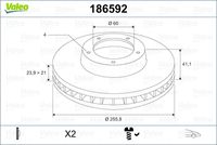 TRW DF4050 - Lado de montaje: Eje delantero<br>Tipo de disco de frenos: ventilado<br>Diámetro exterior [mm]: 256<br>Espesor de disco de frenos [mm]: 23,9<br>Espesor mínimo [mm]: 21<br>Número de orificios: 4<br>Diámetro de centrado [mm]: 60<br>Altura [mm]: 41,1<br>Medida de rosca: 14,2<br>corona de agujeros - Ø [mm]: 100<br>Color: negro<br>Superficie: barnizado<br>Homologación: E190R-02C0176/0531<br>SVHC: No hay información disponible, diríjase al fabricante.<br>