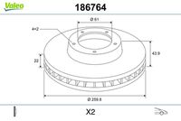 TRW DF6186 - Lado de montaje: Eje delantero<br>Altura [mm]: 44<br>Peso [kg]: 5,74<br>Tipo de disco de frenos: ventilación interna<br>Espesor de disco de frenos [mm]: 22<br>Espesor mínimo [mm]: 19,8<br>Diámetro exterior [mm]: 258<br>Número de orificios: 4<br>Diámetro de centrado [mm]: 61<br>Superficie: revestido<br>