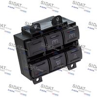 SIDAT 640121 - Función de interruptor combinado: Conmutador multifuncional<br>Color: negro<br>Equipamiento de vehículo: para vehículos con regulación del alcance de luces<br>