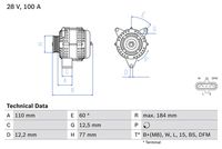 BOSCH 0986042390 - Alternador