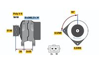 BOSCH 0986039010 - Alternador