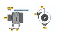 BOSCH 0986039700 - Alternador