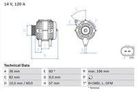 BOSCH 0986044320 - Alternador