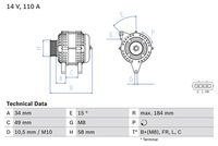 BOSCH 0 986 083 640 - Alternador