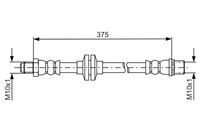 BOSCH 1987481695 - Lado de montaje: Eje trasero izquierda<br>Lado de montaje: Eje trasero, derecha<br>Equipamiento de vehículo: para vehículos con ampliación ancho de vía<br>Longitud [mm]: 670<br>Tipo de rosca: con rosca interna<br>Tipo de rosca: con rosca exterior<br>Rosca 1: M10x1<br>Rosca 2: M10x1<br>