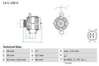 BOSCH 0986082420 - Alternador