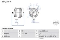 BOSCH 0986048110 - Alternador