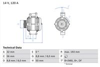 BOSCH 0986047660 - Alternador