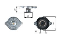 GATES RC217 - Tapón, depósito de refrigerante