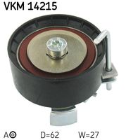 SKF VKM14215 - Código de motor: B 4164 T<br>Diámetro [mm]: 62<br>Ancho [mm]: 27<br>Accionamiento rodillo tensor: automático<br>